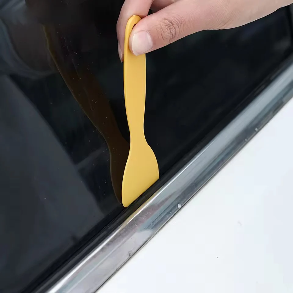 Car Window Film Squeegee Thick Plastic Triangle Tip Scraper for Vinyl Wrap Sticker Auto Window Tint Film Install Tool Cleaning