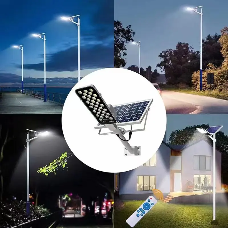 ใหม่ล่าสุดกลางแจ้งที่มีประสิทธิภาพพลังงานแสงอาทิตย์ 6000 mAh SOLAR Street Light สําหรับแสงแดดสวนโรงรถ Terrace House รีโมทคอนโทรล