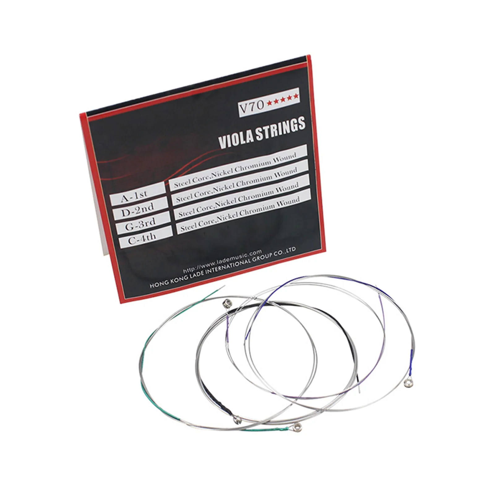 

4pcs Viola Strings Replacement Metal Strings For Viola Durable Standard Tension Excellent Tone Comfortable Play Long Lasting