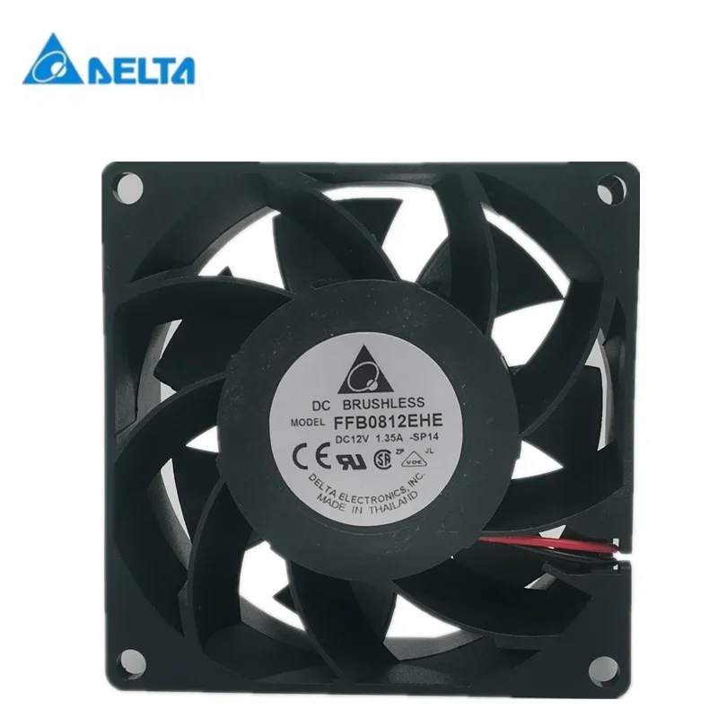 Ventilador de Refrigeração Grande Volume de Ar, delta 8038, 12V, 1.35a, 8cm, FFB0812EHE, Novo