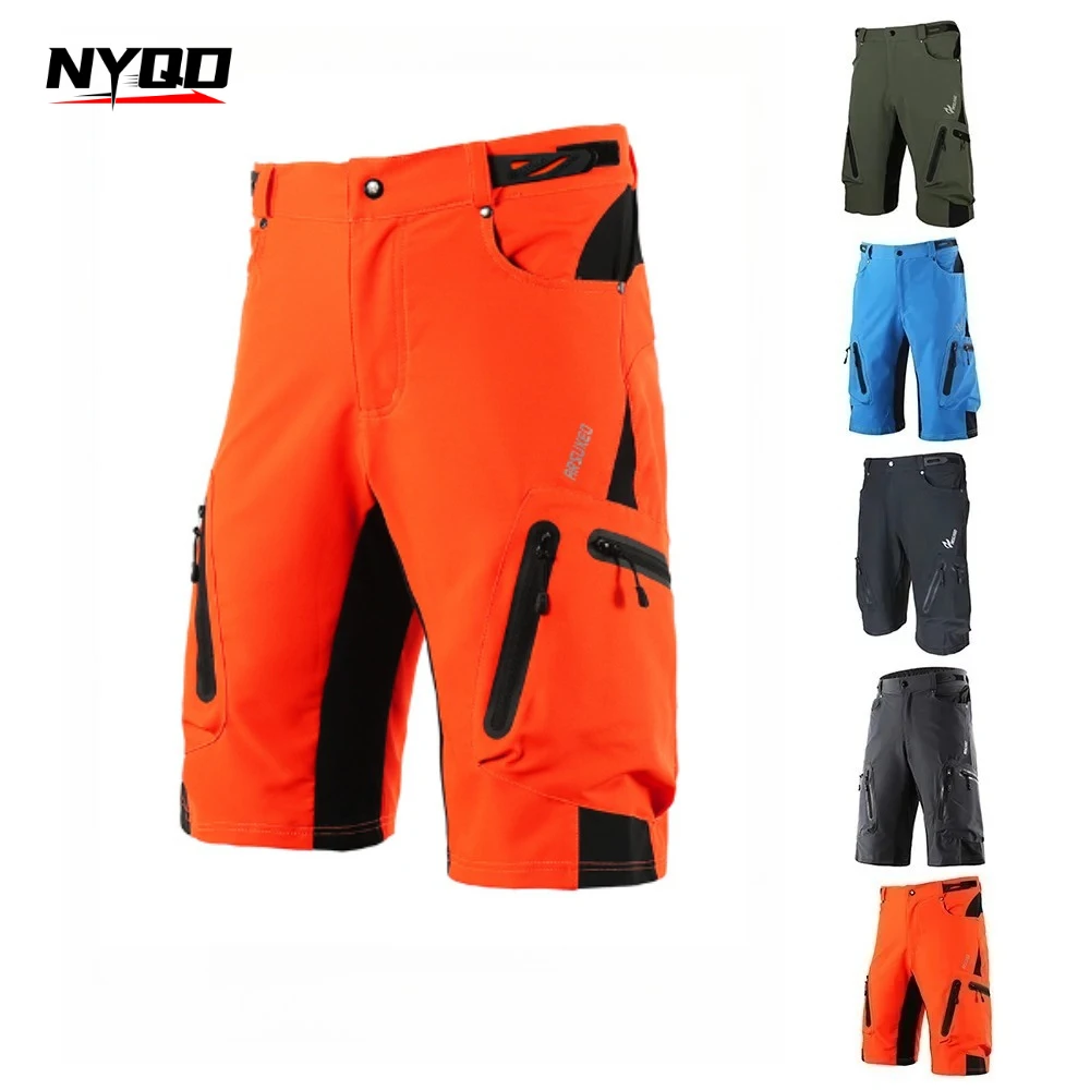 

7-цветные мешковатые шорты, велосипедные брюки, дышащие спортивные шорты свободного покроя, повседневная одежда для велоспорта на открытом воздухе с карманами на молнии