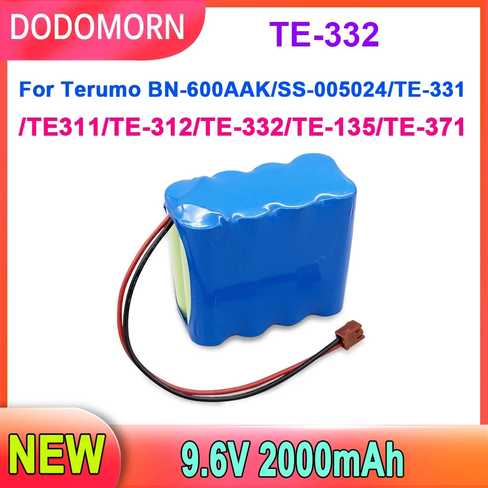 9.6V TE-332 Battery For Terumo BN-600AAK SS-005024 TE-331 TE311 TE-312 TE-332 TE-135 TE-371 100NEW High Quality