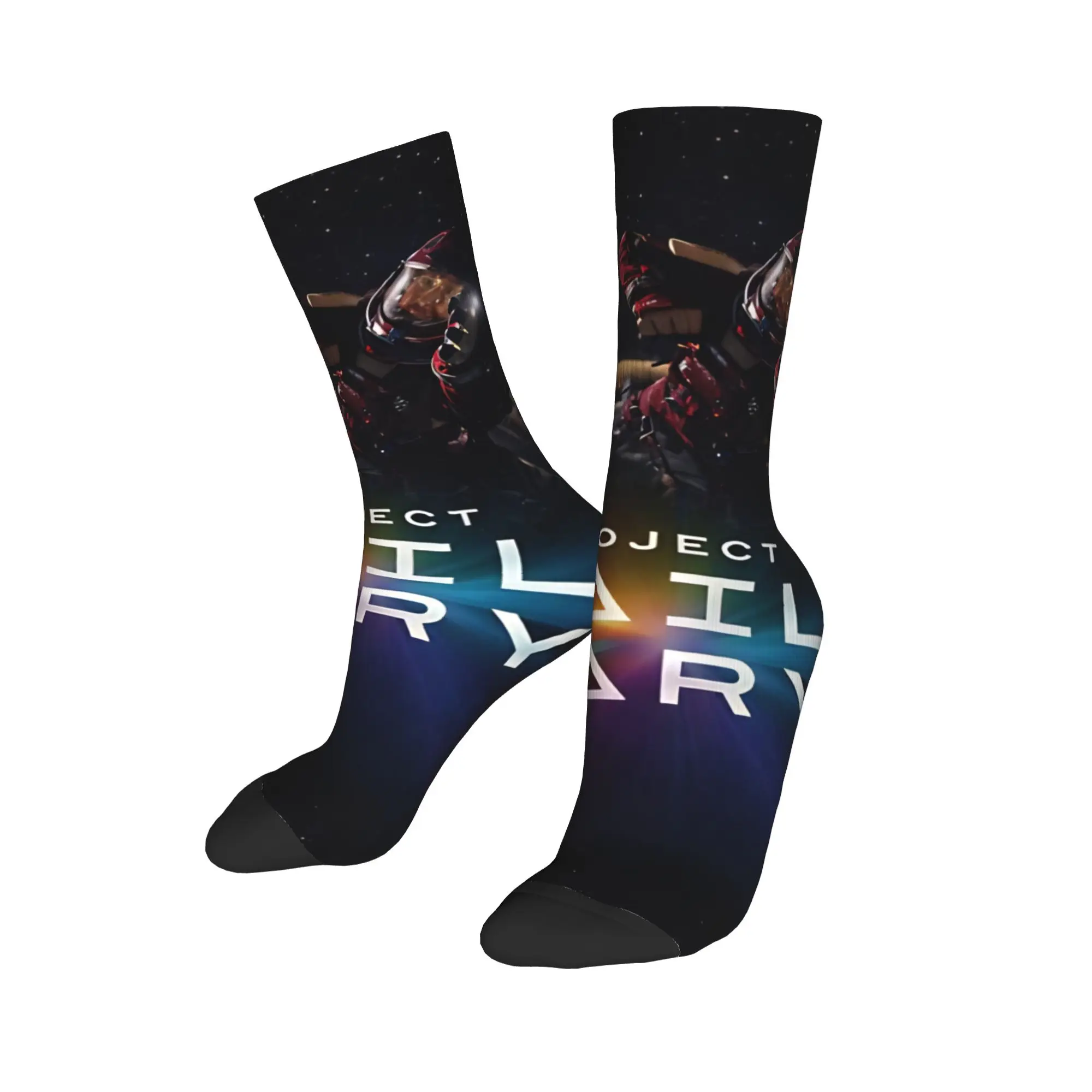 Project Hail Mary Alternative Astronaut Poster  Socks Men Women Socks Crazy Spring Summer Autumn Winter Middle Tube Socks Gift