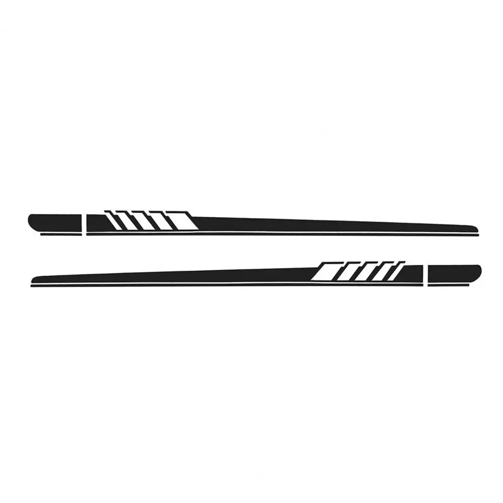 1 Pair Excellent Car Sticker  Non-fading Solid Color Car Side Body Decals  Car Sticker Door Side Skirt Vinyl Wrap Racing Decals