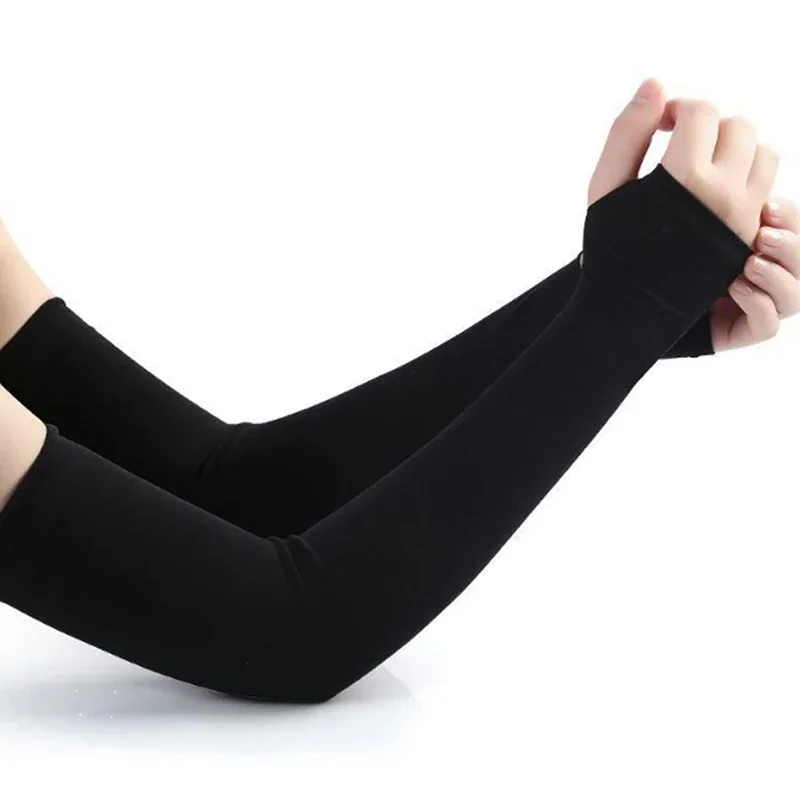 Manicotto in seta di ghiaccio Manicotto per protezione solare Manicotti per braccio Uv Sole Scottatura solare Proteggi antiscivolo Estate UPF50 Uomo Donna Guanti Copribraccio esterno