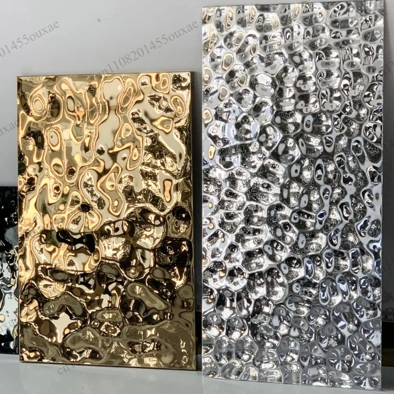 Gold Color Water Ripple Stainless Steel Sheet Cold Rolled Decorative Wall Panel ASTM JIS Standard Stainless Steel Plate