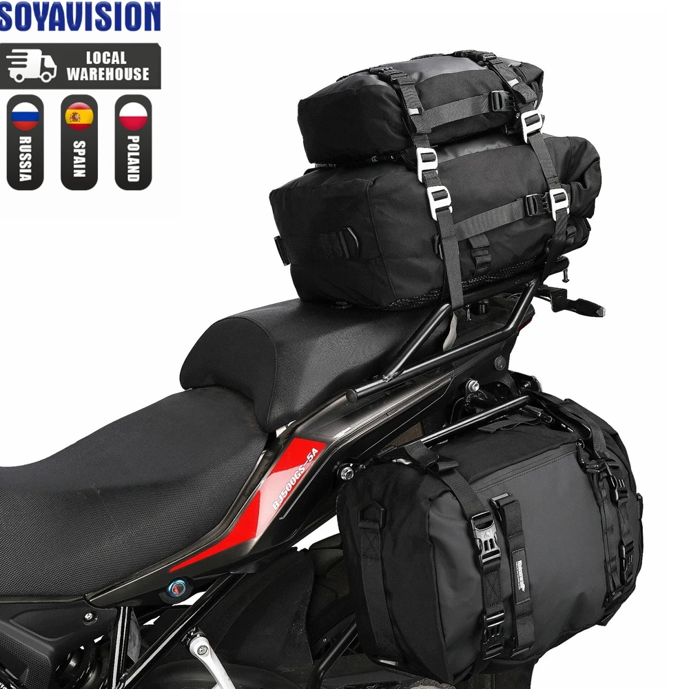 Motorcycle Waterproof Tail Bag Travel Outdoor Dry Luggage Pack Bag 10L 20L 30L Motorbike Luggage Backpack Motorcycle Seat Bags image 2