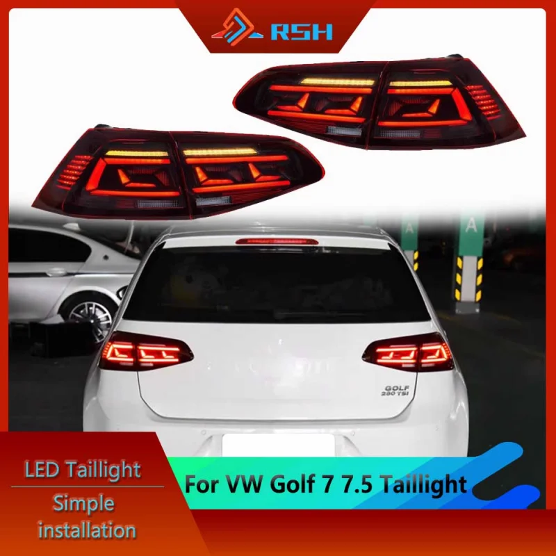 

Светодиодный задний фонарь в сборе для VW Volkswagen Golf 7 7,5 с указателем поворота, задний стоп-сигнал Plug and Play, автозапчасти, аксессуары