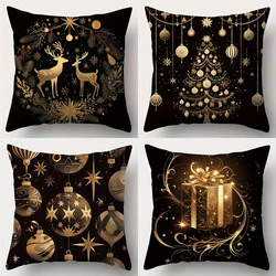 Christmas theme pillowcase home holiday party decoration pillow cover suitable for room living room sofa cushion cover gift