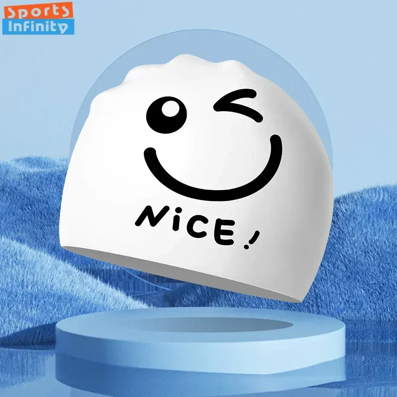 

Силиконовые шапочки для плавания для взрослых для женщин, длинные волосы, водонепроницаемая защита ушей, шапочка для плавания, женская шапочка для плавания с принтом, аксессуары для плавания