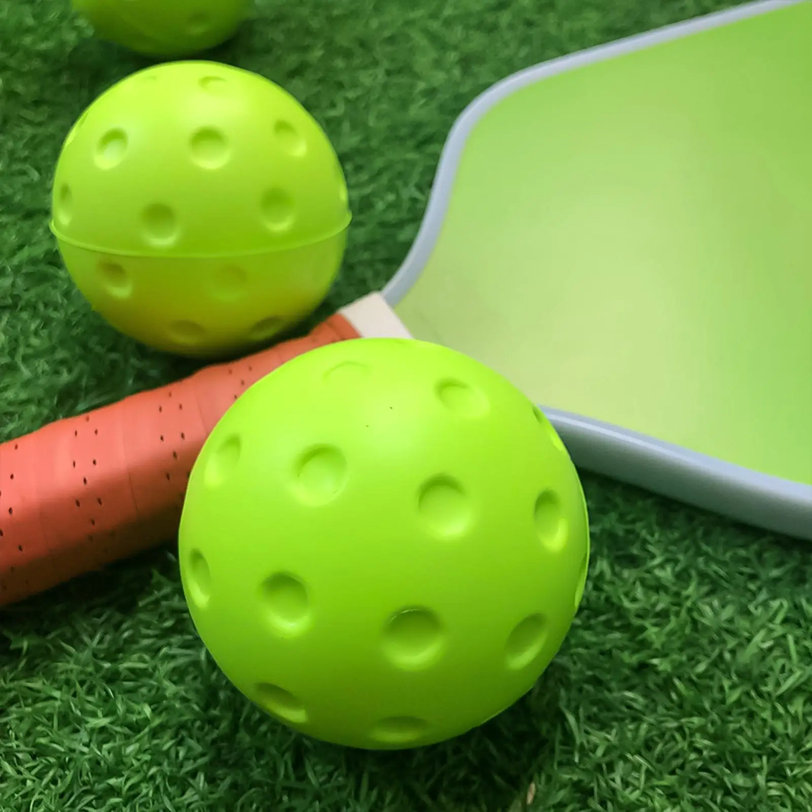 3PCS Silent Pickleballs for Indoor Practice, 74mm Quiet Training Balls for Drills, Soft Hollow Balls, Noise Reduced Pickleball