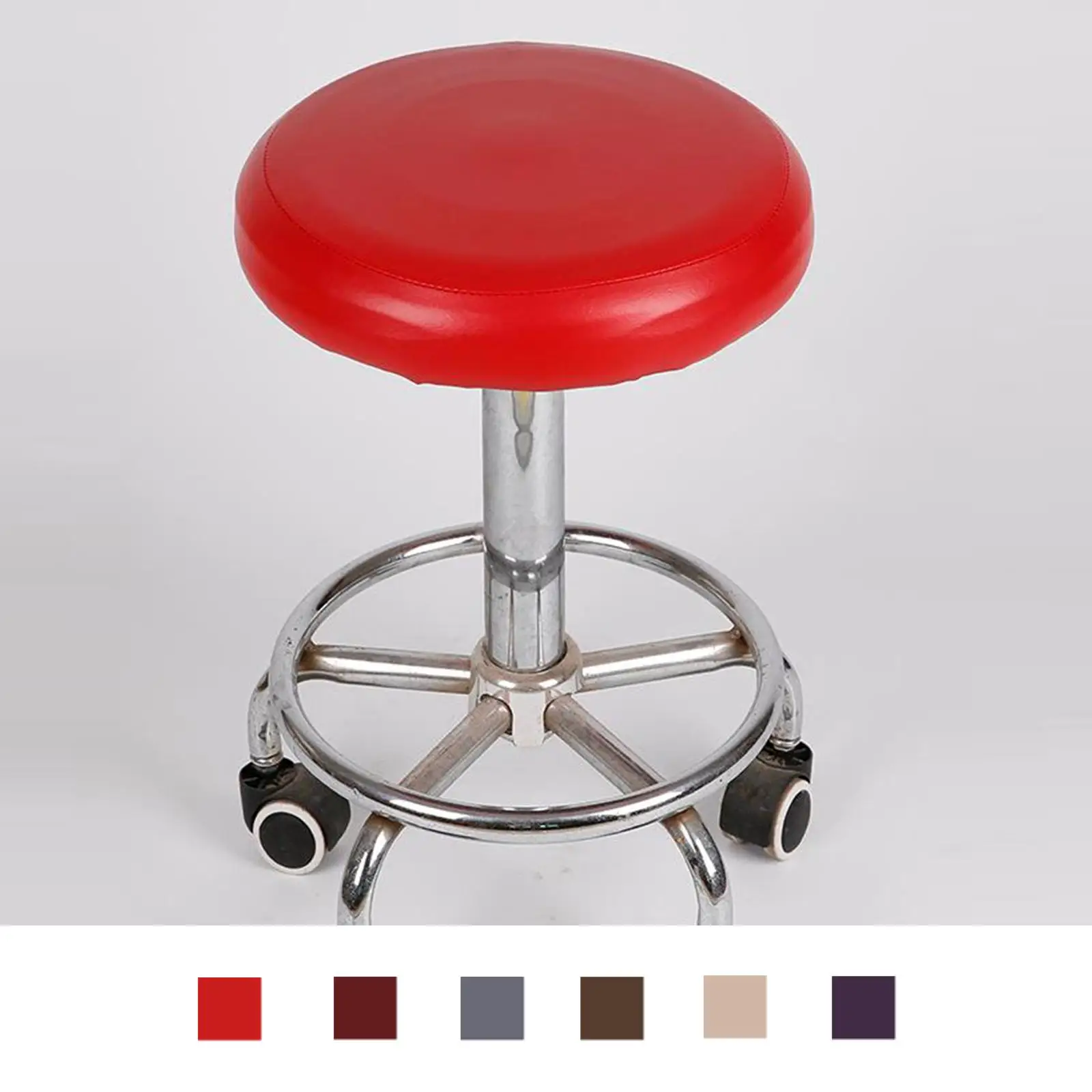 Bar Stool Cover PU Leather Anti Slip Slipcover Salon Club Dining Supplies