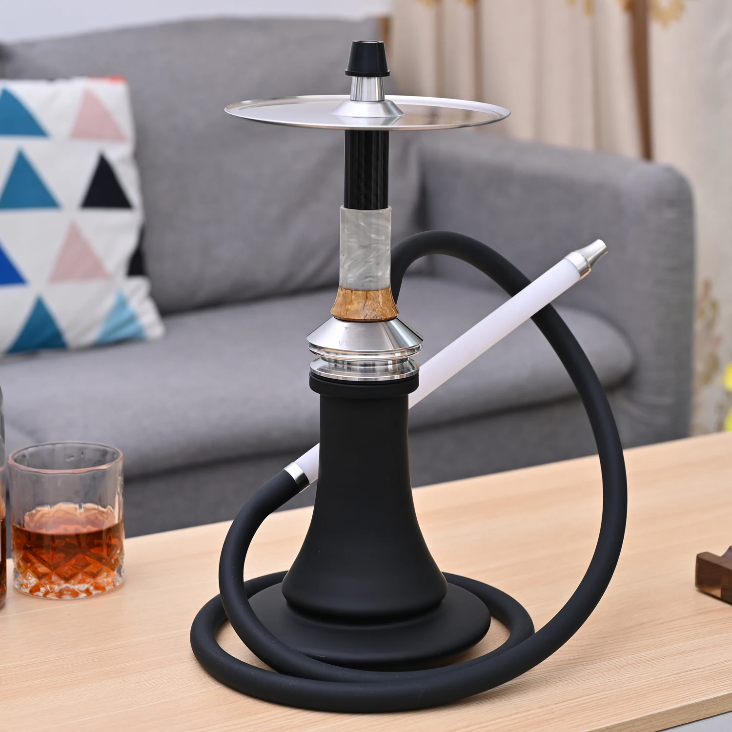 

High quality hookah with elegant waterfall blowing hookah VYRO PENTA small compact hookah