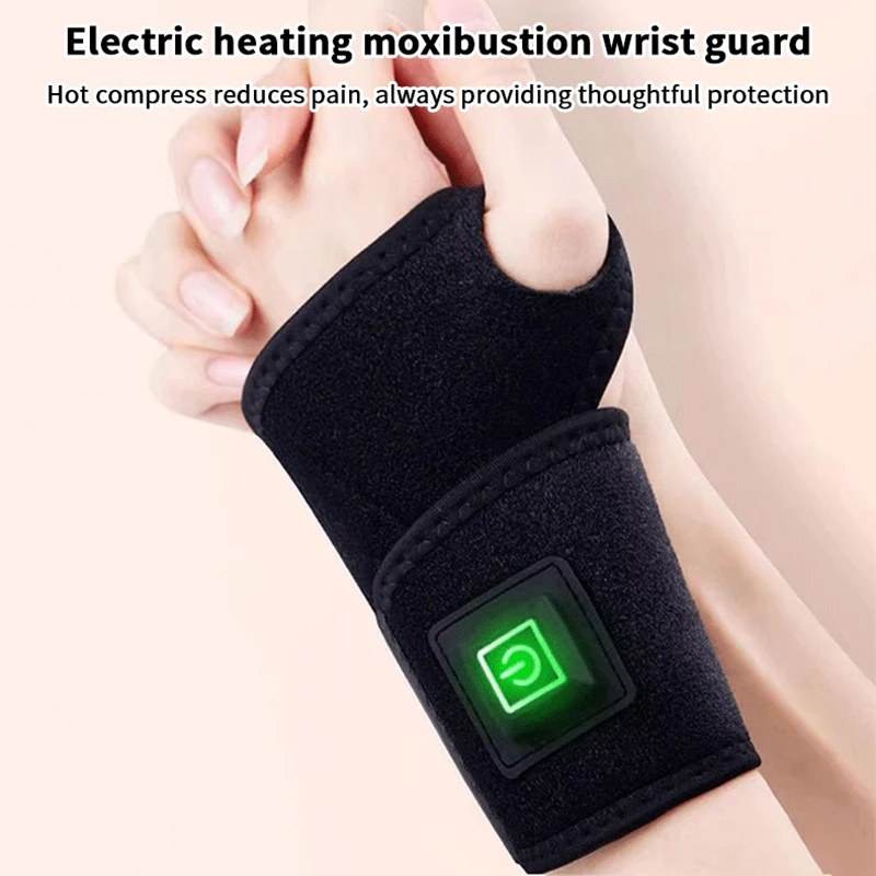 Heated Wrist Brace, Portable, Electric Heat Pad, Three Adjustable Heat Modes, Perfect for Office Environment