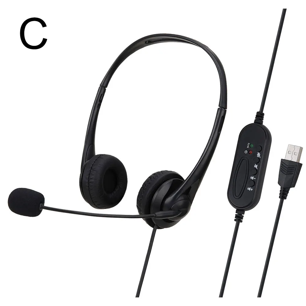 3,5 mm bedrade pc-hoofdtelefoon Universele USB-laptopheadset met ruisonderdrukkende microfoon voor chatnetwerkonderwijs Videoconferentie