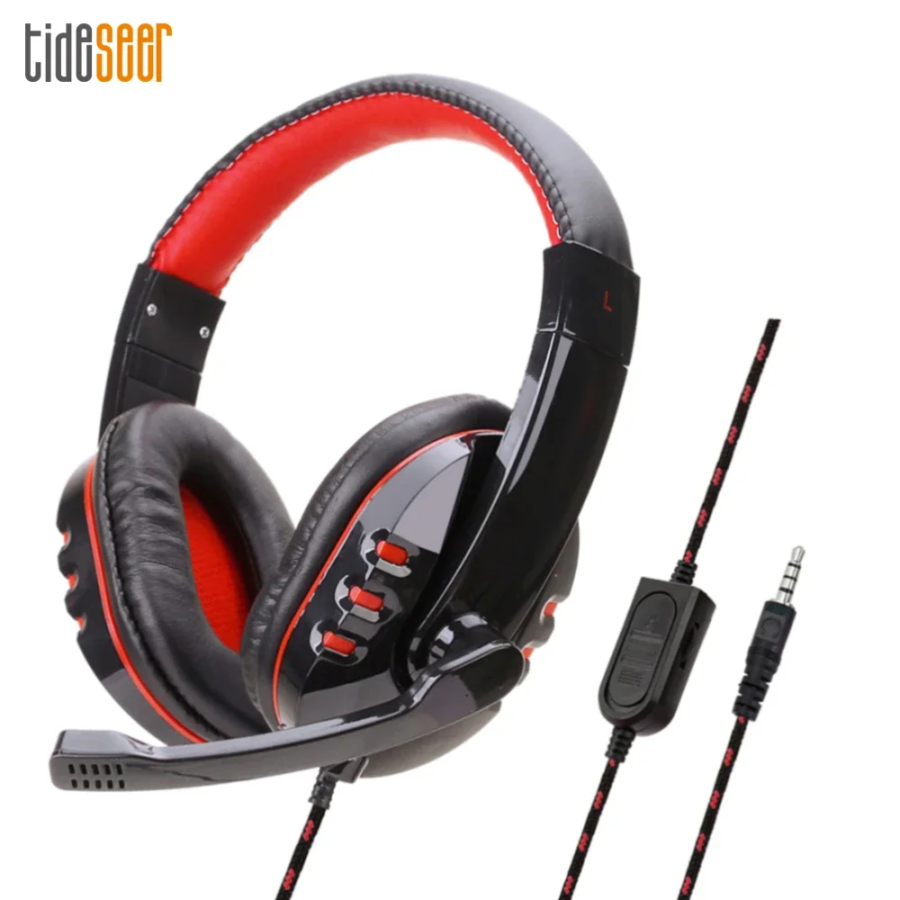 200pcs Wired Gaming Headset Headphones Over-ear Earphones with Microphone Volume Control for PS4 Xbox One PC Phone Laptop