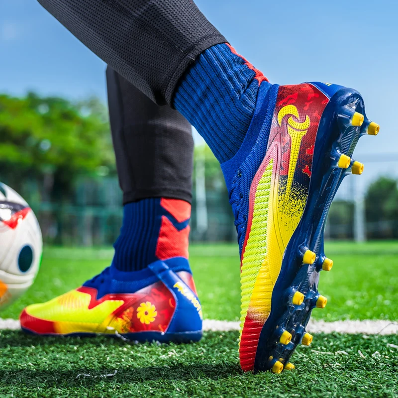 

Original Men Soccer Shoes Society Cleats Professional Football Shoes Fast Low Cut Football Field Boots Training FG Sneaker Match