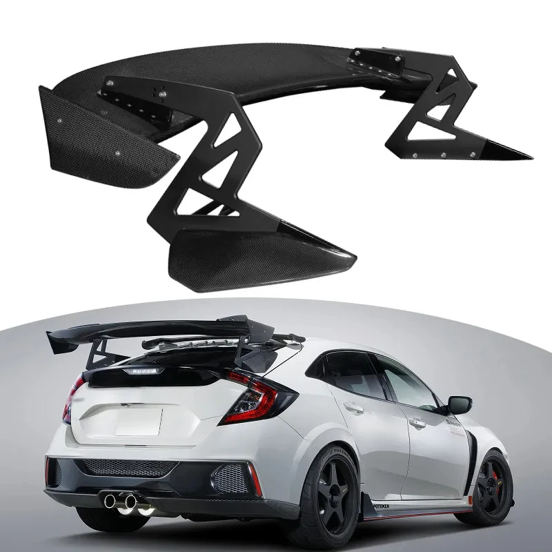 High Quality Dry Carbon Fiber Rear Wing Spoiler Lip for Honda Civic Si Fc 10th 2016 2017 2018 2019