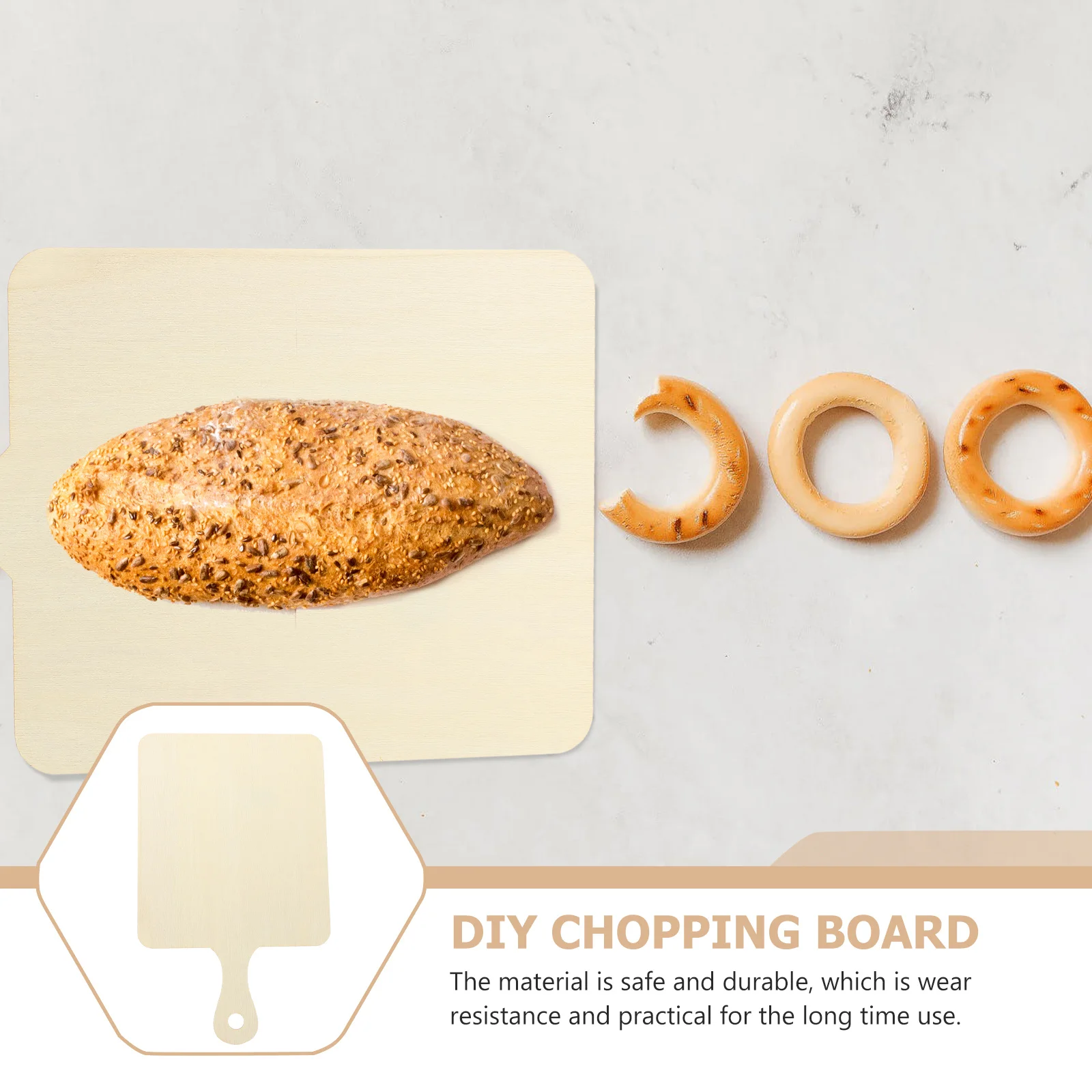 

6Pcs Mini Wood Cutting Boards Unfinished Blank DIY Painting Boards Wear-Resistant Safe Serving Tray Kitchen