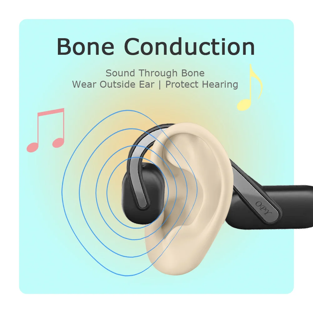 OPY Bone Conduction Earphone TWS Fone Bluetooth Wireless Headphone Driving Cycling Earbuds Sports Running Headset