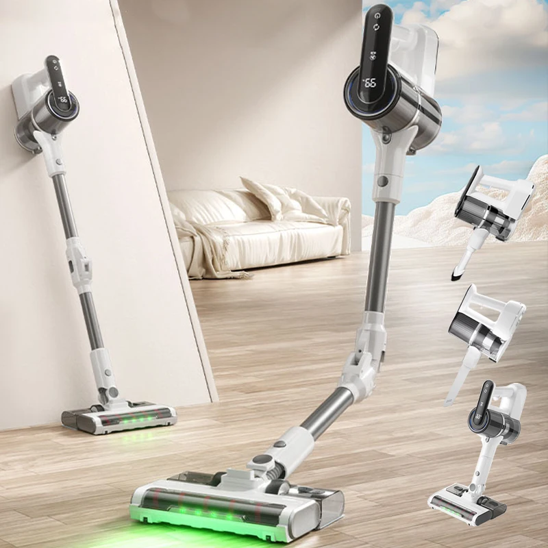 

Беспроводной пылесос, большая емкость 1,5 л, легкий беспроводной пылесос с щеткой для швов и аксессуарами.