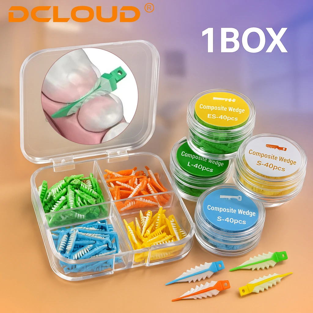 

New Dental Interdental Wedges Silicone Composite Wedges for Tooth Restoration 270° Sealing Adaptive Fit Dentist Lab Use