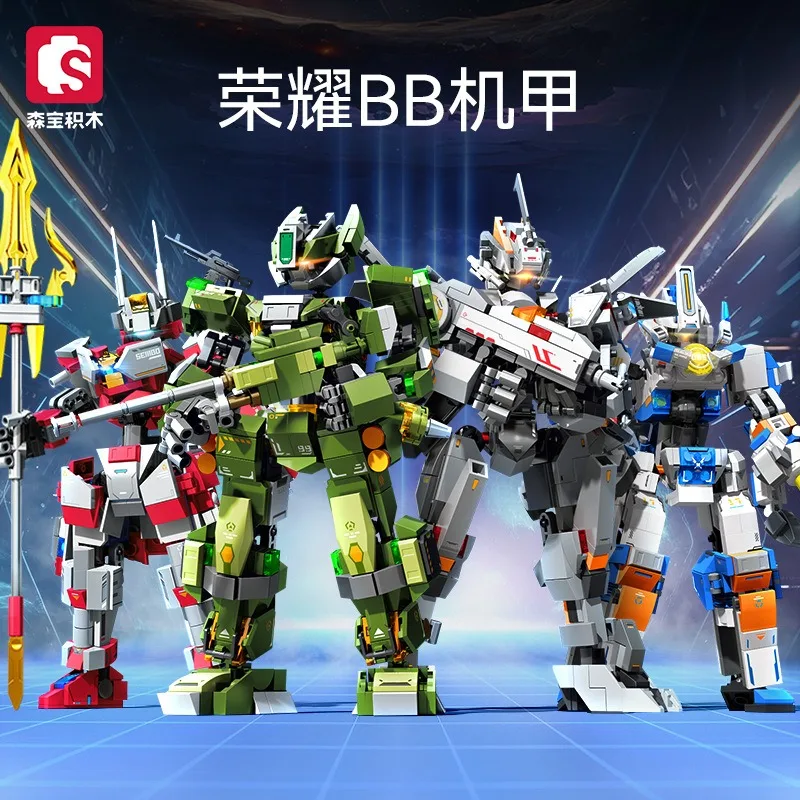 

SEMBO Glory BB Mech Series Transforming Mecha Assemblage Building Blocks MOC Robot Model Building Blocks Kids Toys for Gifts