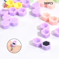 200pcs Eyelash Extension Diamond Glue Delay Cup Tattoo Adhesive Pigment Holders Grafting Eyelashes Holding Trays Tools