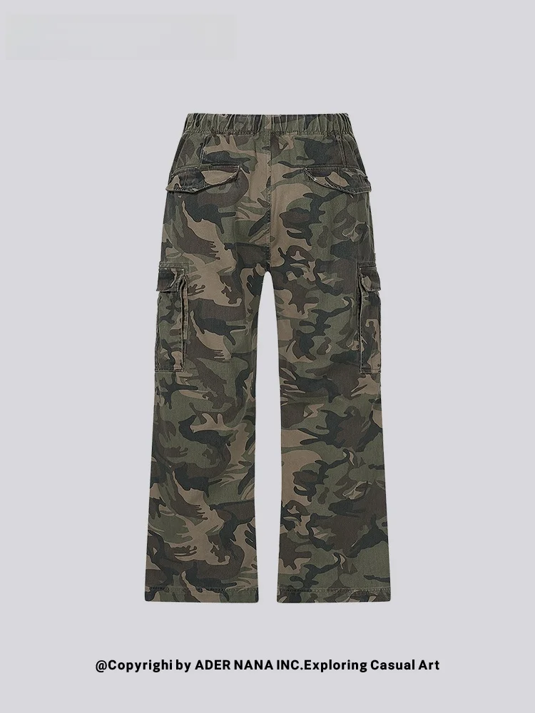 

NANA Classic Men's Loose Fit Straight Leg Cotton Cargo Pants Heavyweight Lazy Vintage Camouflage Casual Trousers