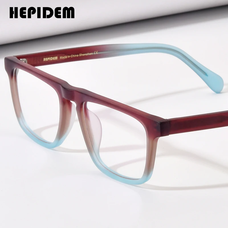 

HEPIDEM Matte Acetate Glasses Frame Men 2023 New Retro Square Women Eyeglasses Spectacles Eyewear H9283