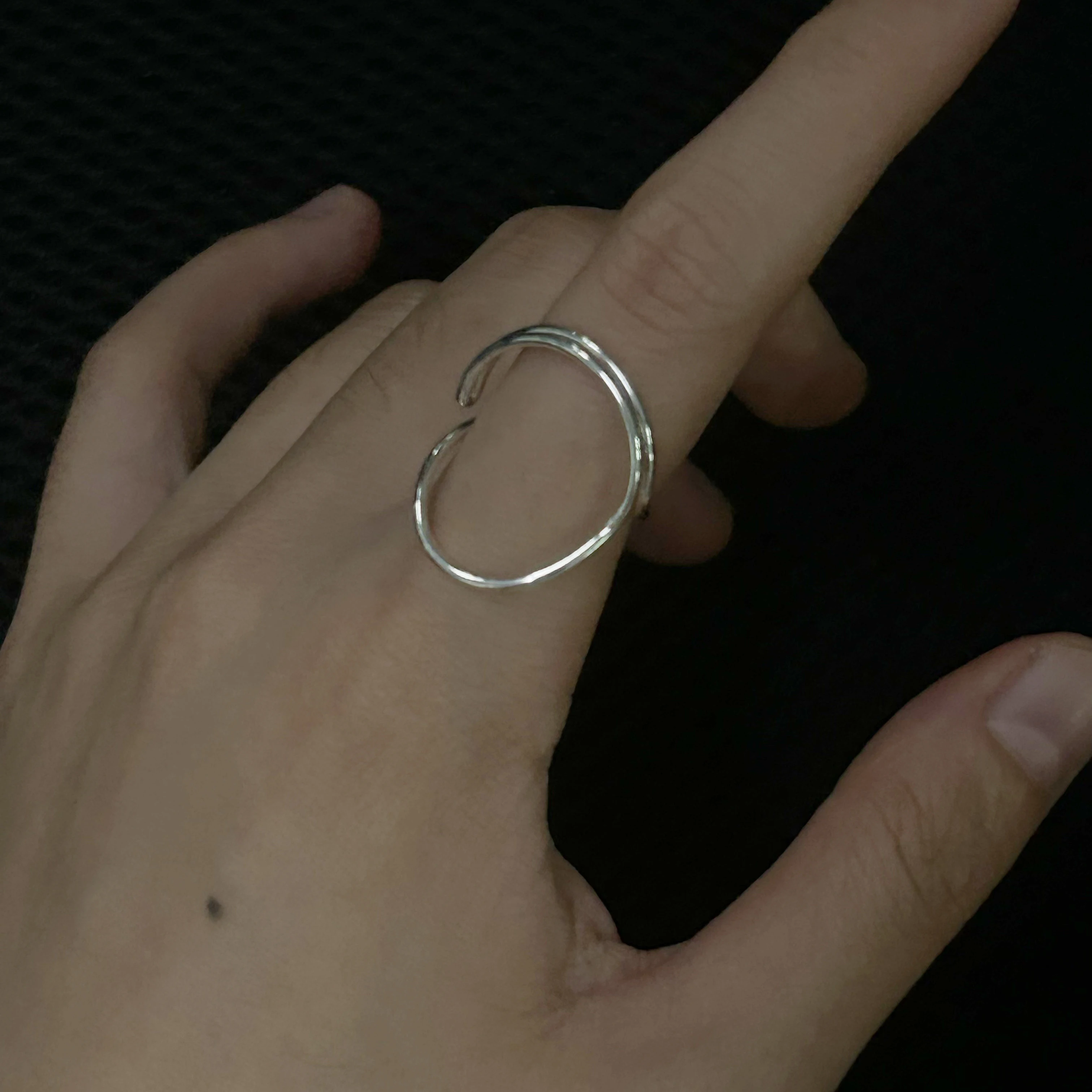 

925 Sterling Silver Top Sale Three Layered Circle Finger Rings For Women Simple Rhodium Plated Waterproof Jewelry 2025