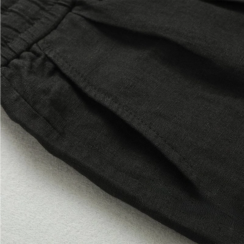 

New 2023 Men's Cotton Linen Loose Fit Casual Pants Summer Large Size Trendy Sweatpants City Outdoor Style Wear Resistant
