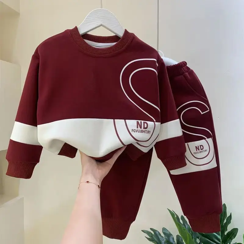 Kids Boys Autumn Suit New Fashionable Childrens Sports And Leisure Sweater Baby Spring and Autumn Fashion Childrens Clothing