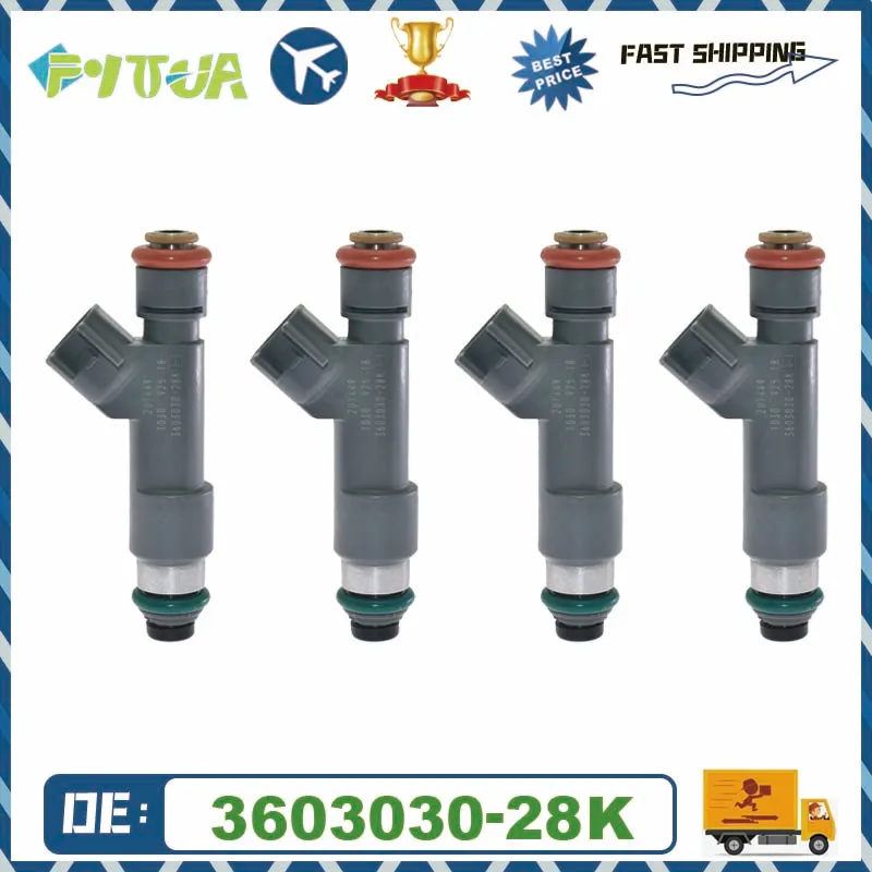 

4pcs Fuel injector 3603030-28K 103072116 360303028K For FAW XIALI N5 V2 V5 Car Accessories