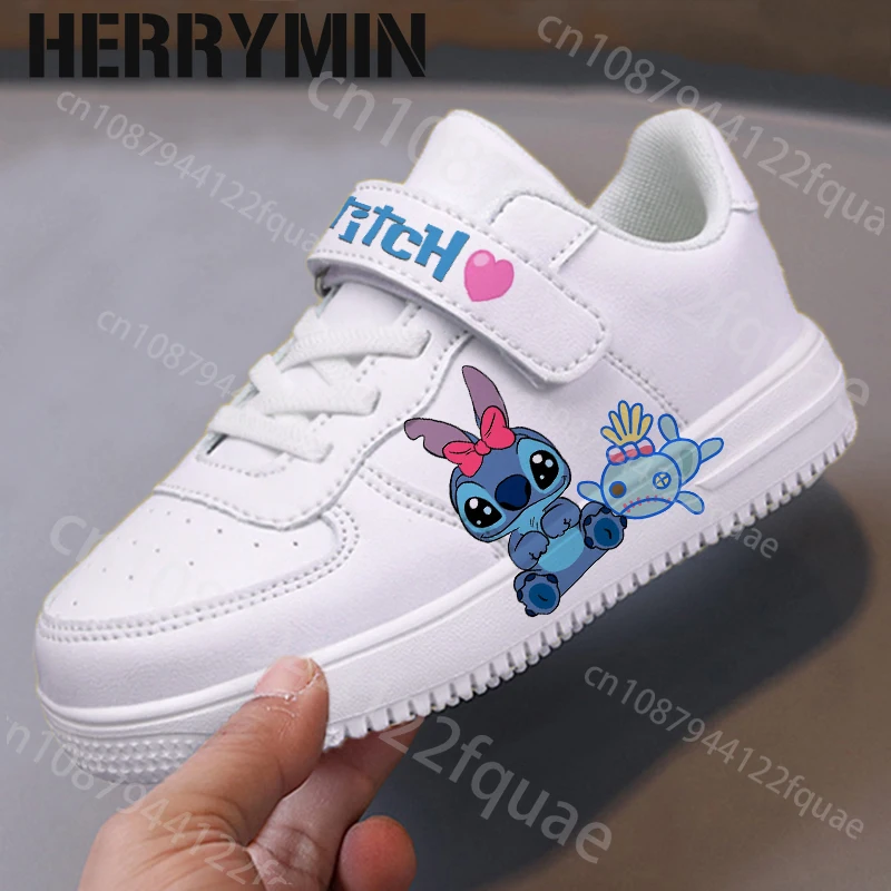 Stitch Shoes Children Sneakers Cartoon Girl Student Soft Casual Shoes Fashion kids Sports Student Running Shoes Christmas Gift