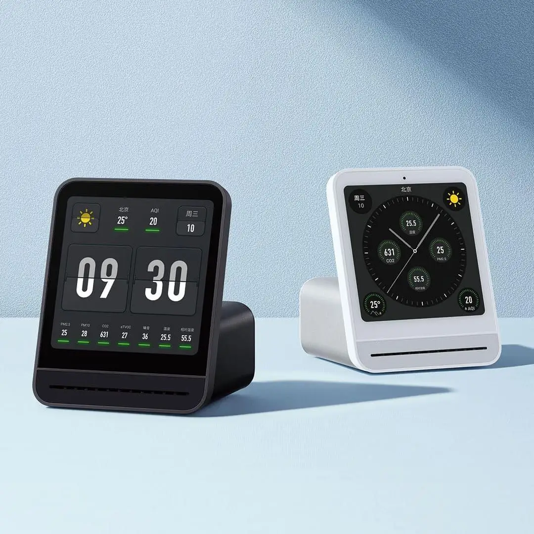 Qingping Air Monitor 2 Smart Home Touch Screen Controllo Sensore di umidità della temperatura Rilevatore di CO2 PM2.5 per l'app Mihome ﻿