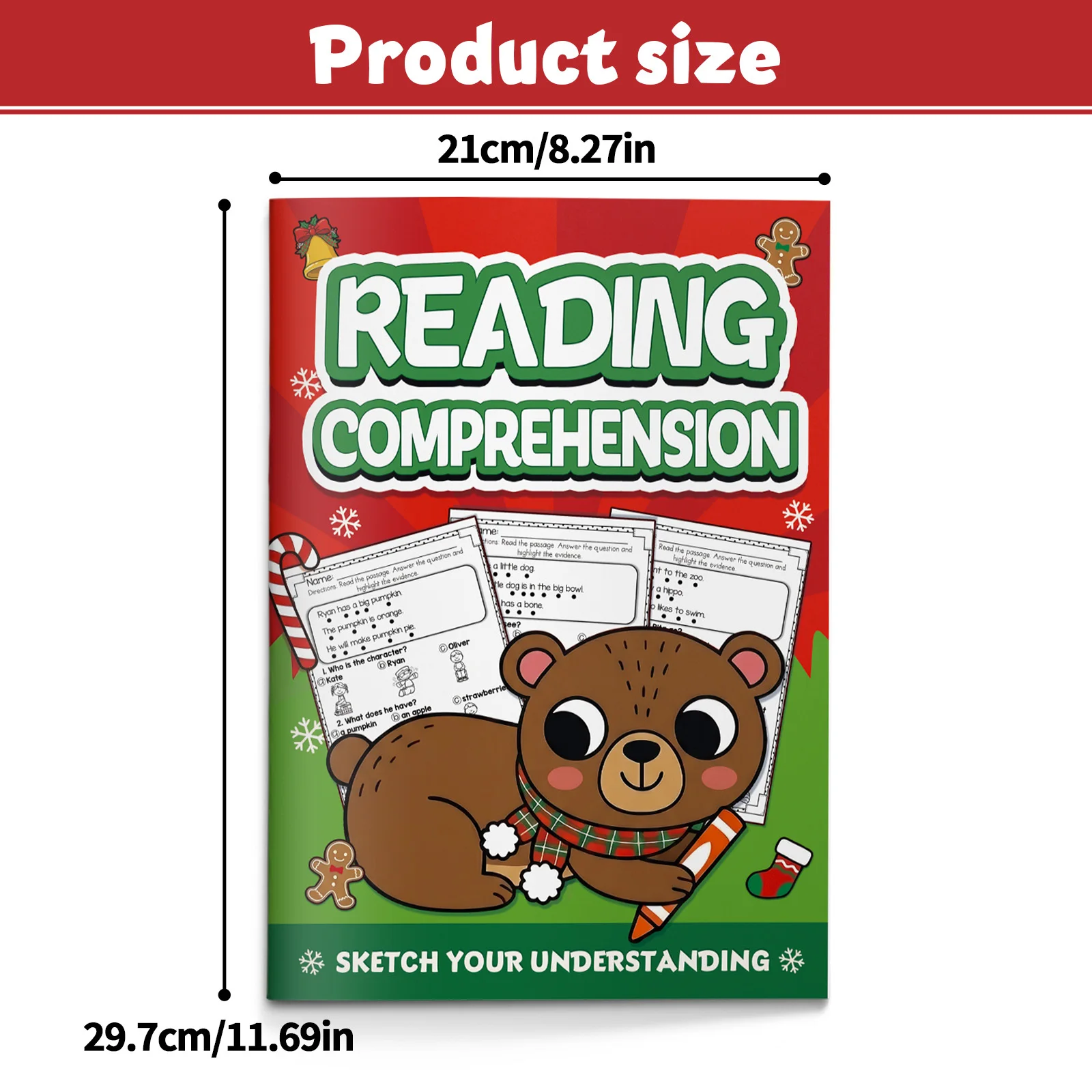 Reading Comprehension Activity Book for Kids Workbook with Short Passages Questions and Multiple Choice Answers Build Vocabulary