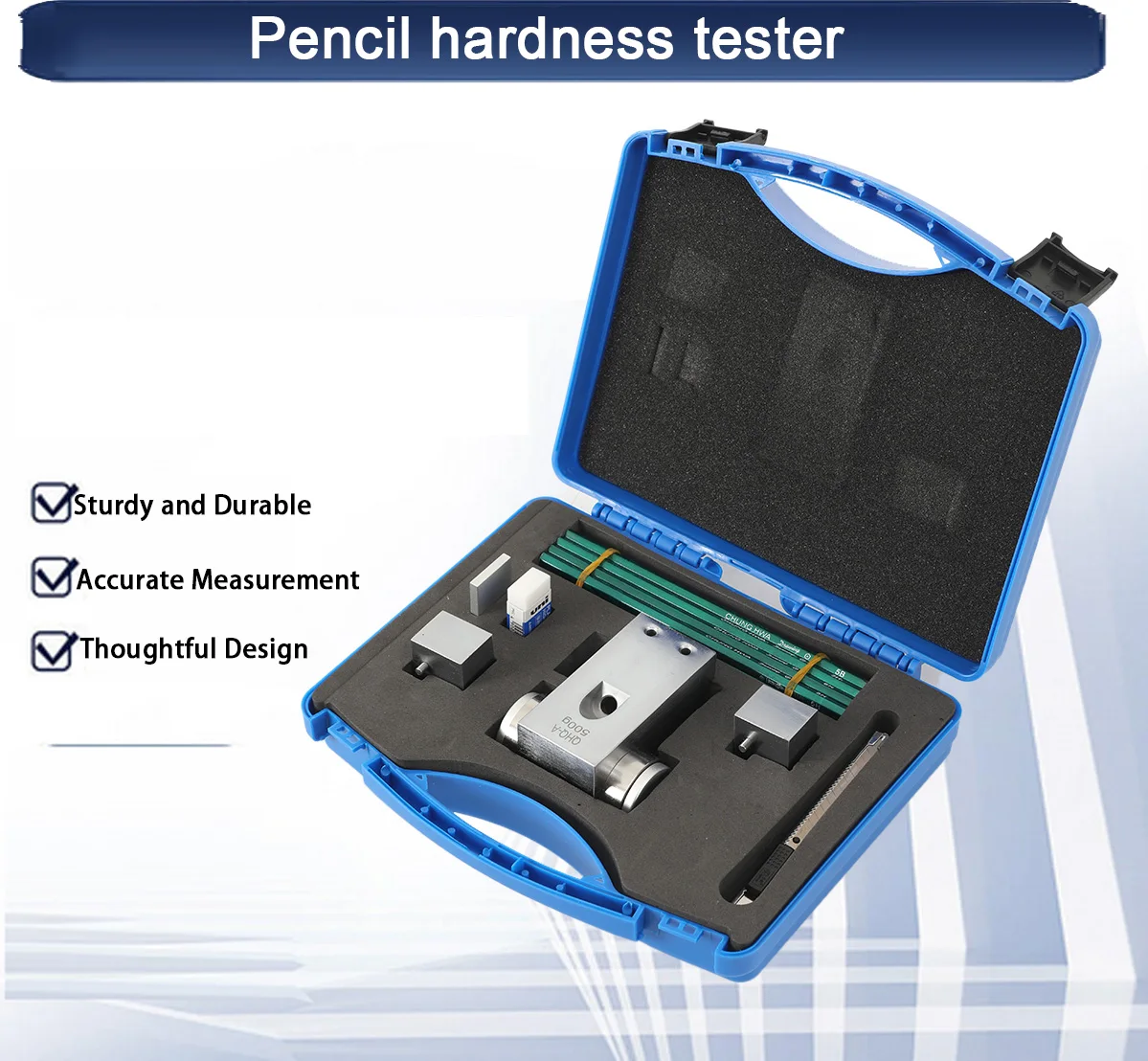 

QHQ-A Portable Pencil Hardness Tester Coating Hardness Testing Device Scratch Tester Paint Film Hardness Tester 500/750/1000G