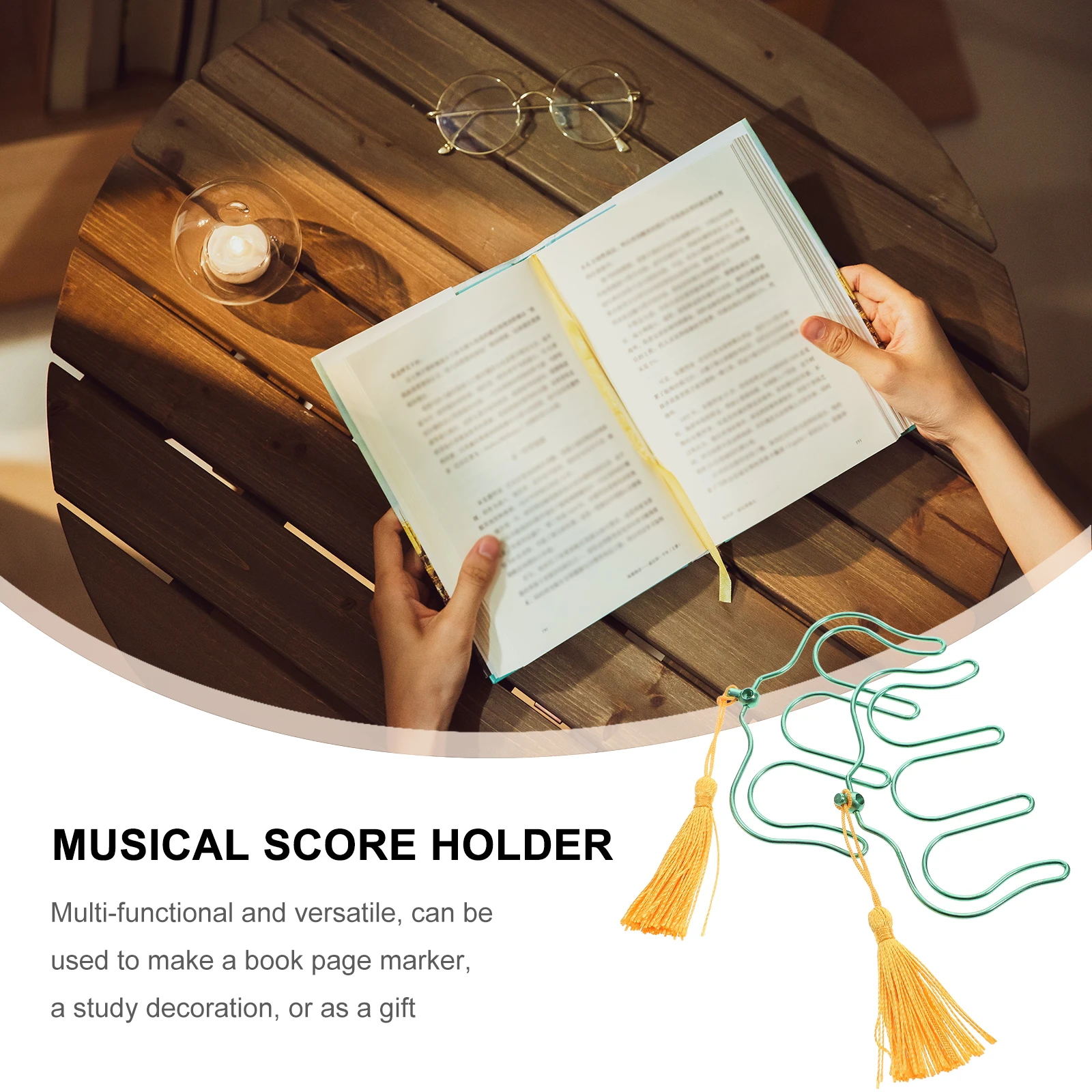 

2pcs Steel Book Clip Sheet Music Page Holder Durable Creative Score Clamp For Piano Guitar Instrument Supplies Portable Music