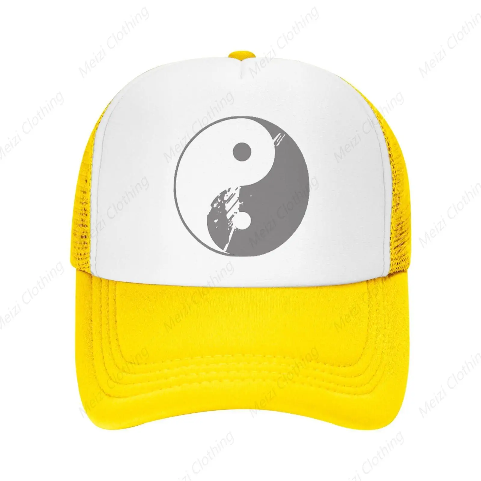 

Chinese Tai Chi Yin Yang Bagua Pattern Mesh Truck Hat Outdoor Cool Sports Baseball Hat Adjustable Golf Hat