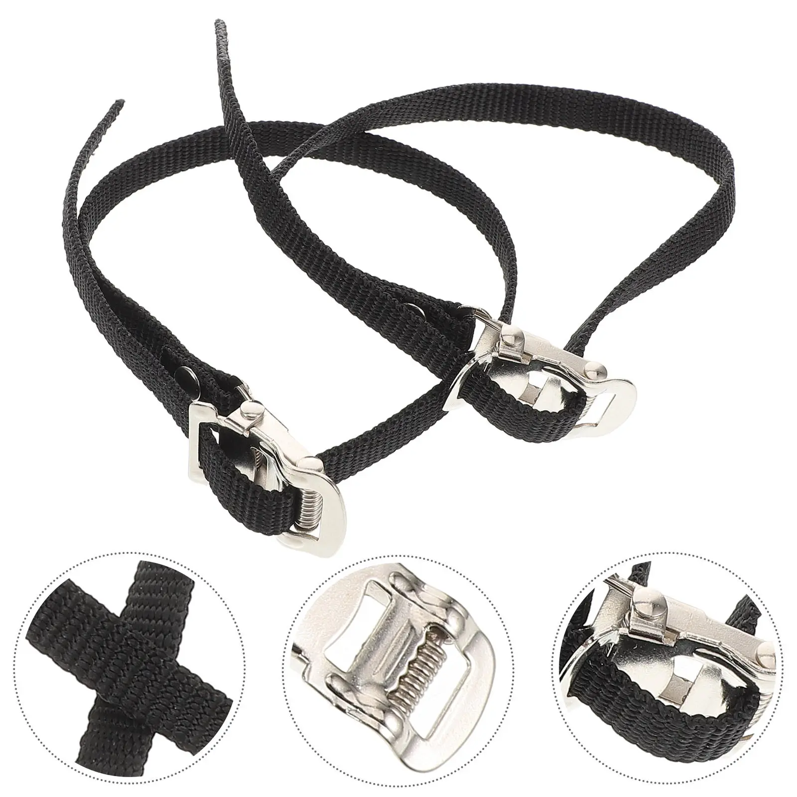 2Pcs Adjustable Cycling Pedal Straps Anti-Skid Foot Binding Comfort Grip for Exercise Bike Mountain Road Bike Pedal Accessories