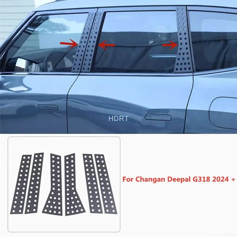 

For Changan Deepal G318 2024 + Car Style Window Side Trim Center Pillar Cover Protector Decoration Accessories Exterior Sticker