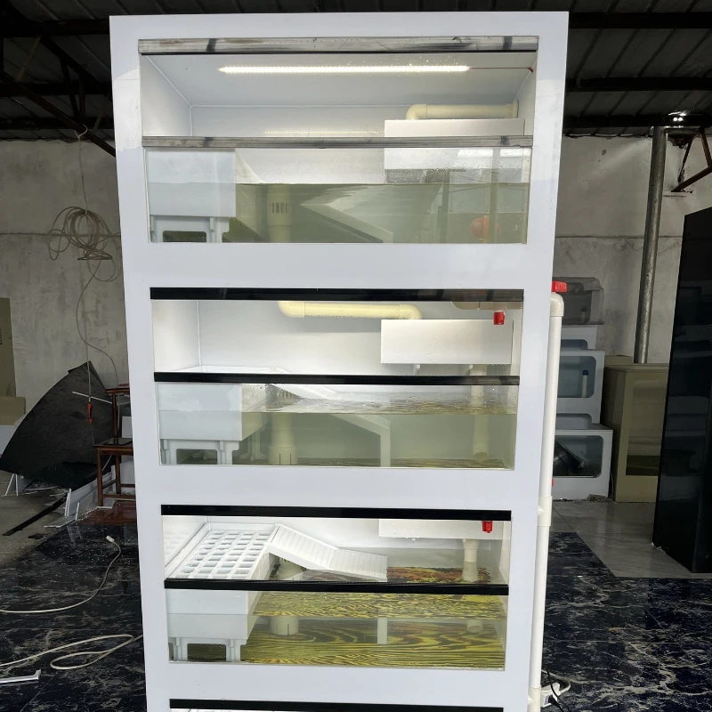 

Turtle breeding box plastic light body high definition transparent glass deep water fish tank turtle row tank with filter tank