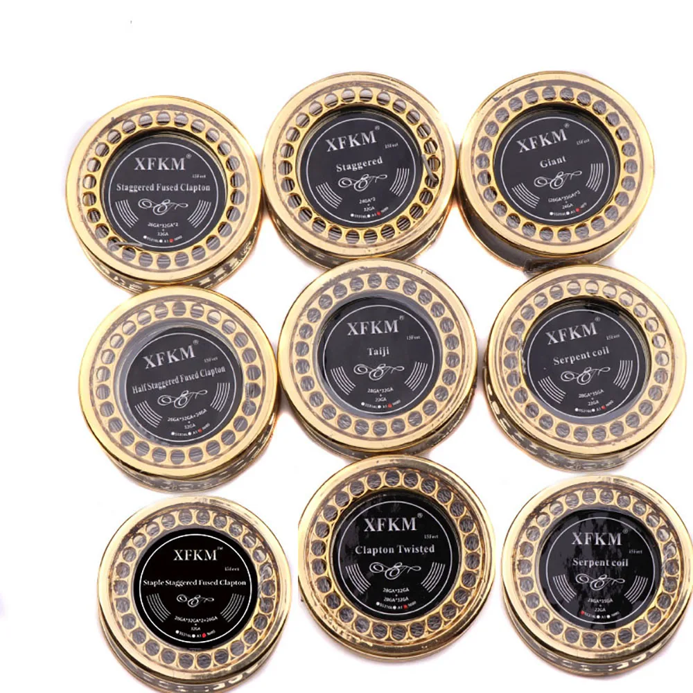 

NI80/316 XFKM 5m/roll Juggernaut fused Clapton staggered taiji wire Rebuildable tank Heating Wires Coil Tool
