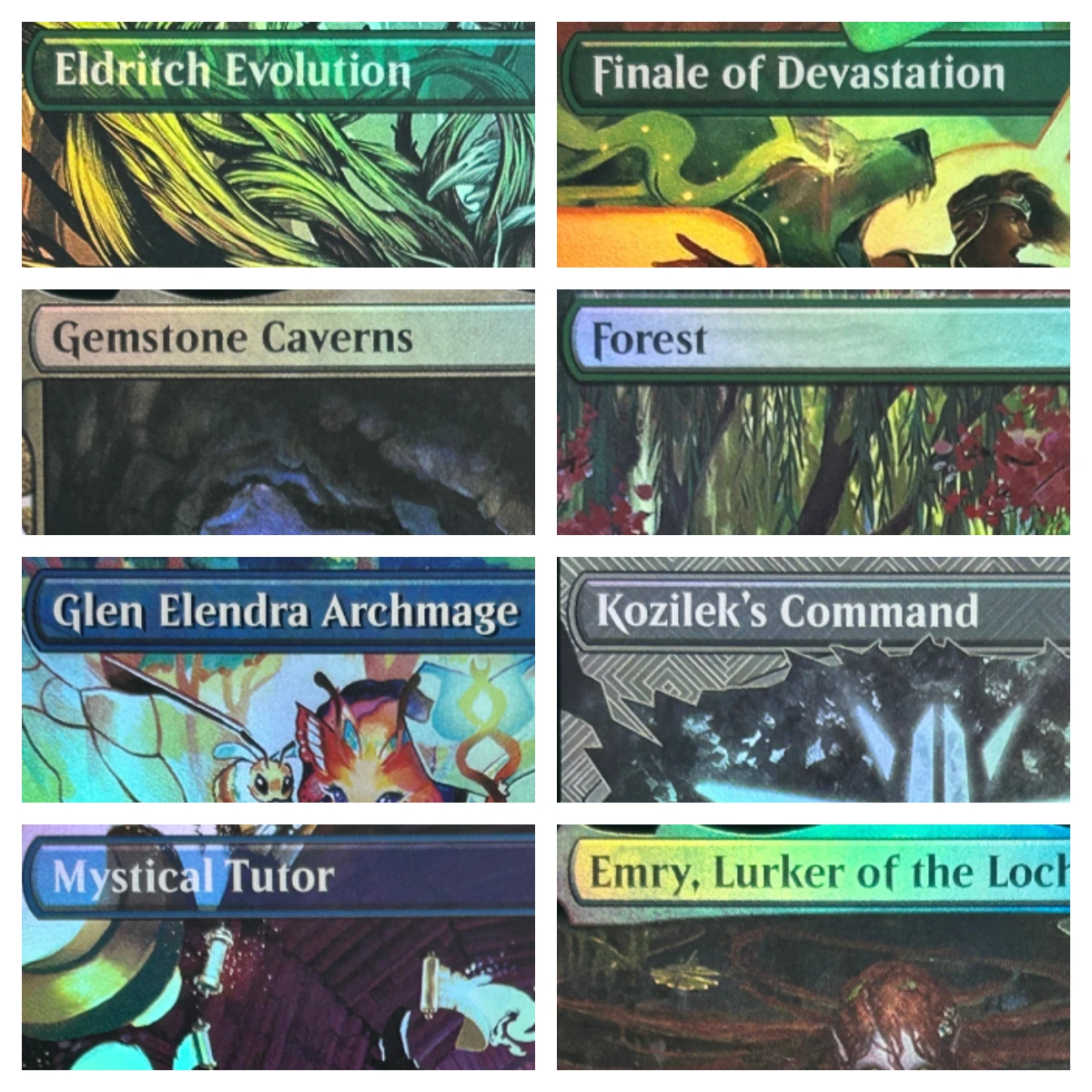 LK76 Foil Eldritch Evolution Finale of Devastation Gemstone Caverns Hollow High-Quality TCG Proxy Cards (Black-Core)