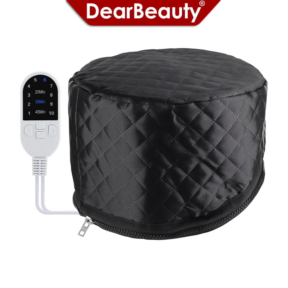 SPA Heat Cap Hair Steamer for Hair Treatment Black Natural Hair 10 Level Hair Mask Hair Heating Cap for Hair Treatment Home Use