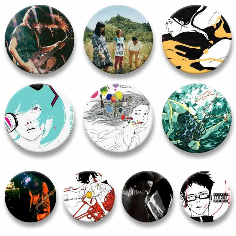 Pins de botón redondos con diseño de la portada del álbum de Mass of The Fermenting Dregs, broches a presión, insignias de solapa de banda musical, accesorios de colección, joyería