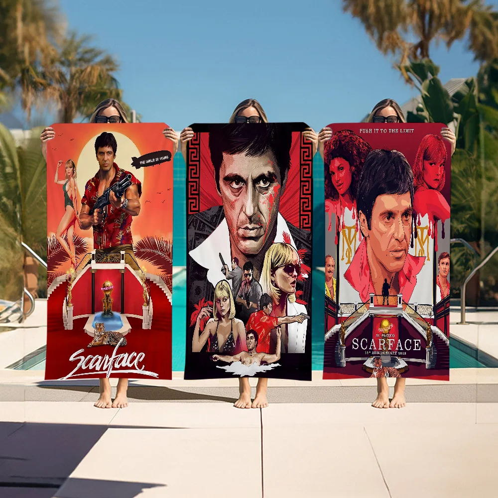 

Classic Movie Scarface Vintage Cartoon Beach Towel Cute Kawaii Room Decor Bath Girls Children Hand Towels For Bathroom Shower