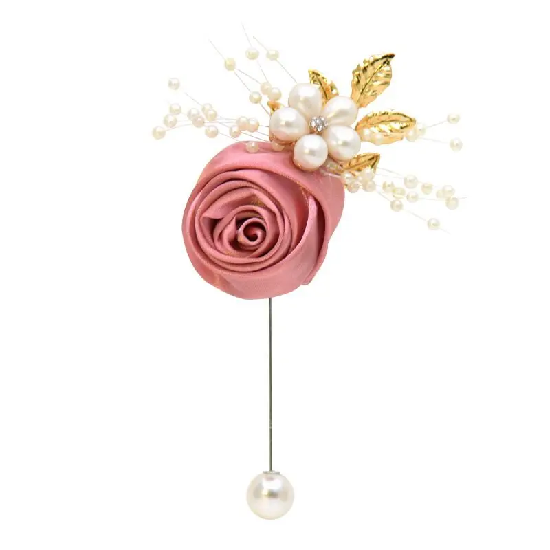 Bruidegom Boutonniere Mannen Bruiloft Getuige Broche Zijde Rose Boutonniere Man Corsage Pins Bruiloft Boutonniere Flower Prom Party