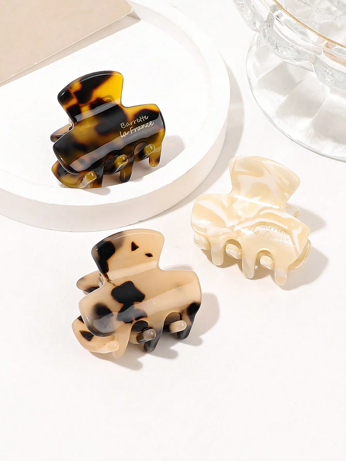 3 Stück Acetat Schildpatt Toned Leopard Haarspangen Mini Haarnadeln für Frauen Pony Haarklammern Clips Mode Haarschmuck – Detail 3